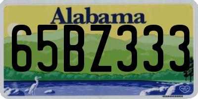 AL license plate 65BZ333