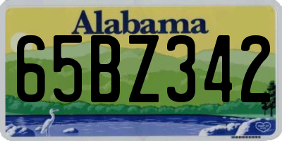 AL license plate 65BZ342