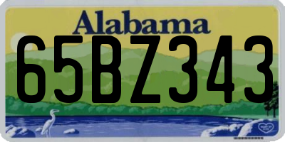 AL license plate 65BZ343
