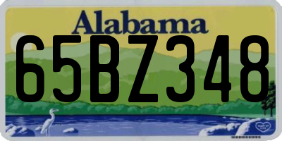 AL license plate 65BZ348