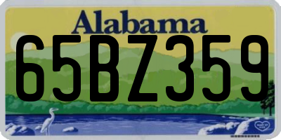 AL license plate 65BZ359