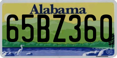 AL license plate 65BZ360