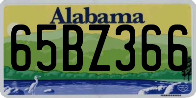 AL license plate 65BZ366