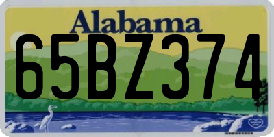 AL license plate 65BZ374