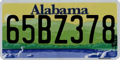 AL license plate 65BZ378