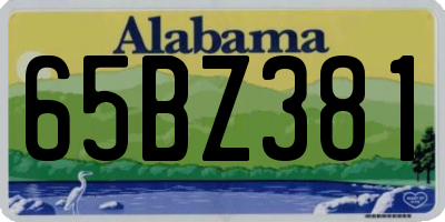 AL license plate 65BZ381