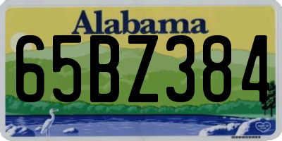 AL license plate 65BZ384
