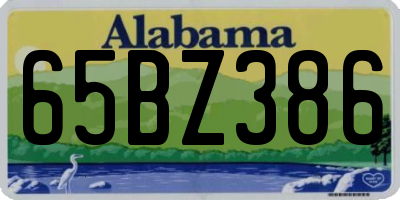 AL license plate 65BZ386