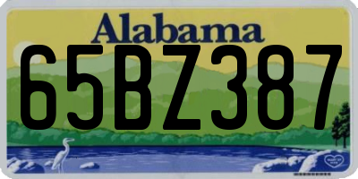 AL license plate 65BZ387