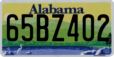 AL license plate 65BZ402