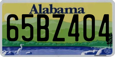 AL license plate 65BZ404
