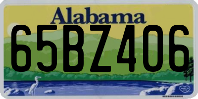 AL license plate 65BZ406