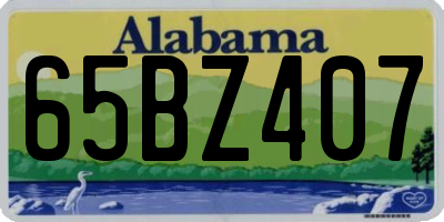AL license plate 65BZ407