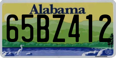 AL license plate 65BZ412