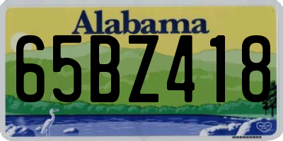 AL license plate 65BZ418