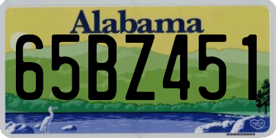 AL license plate 65BZ451