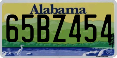 AL license plate 65BZ454