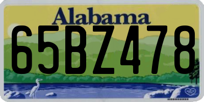AL license plate 65BZ478