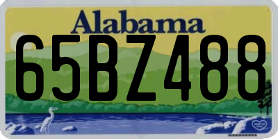 AL license plate 65BZ488