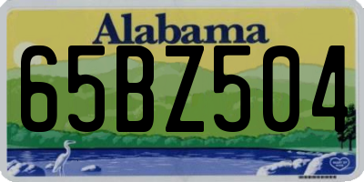 AL license plate 65BZ504