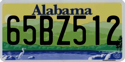 AL license plate 65BZ512