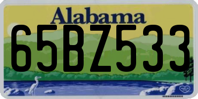 AL license plate 65BZ533