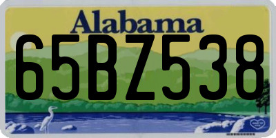 AL license plate 65BZ538