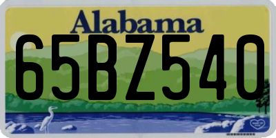 AL license plate 65BZ540