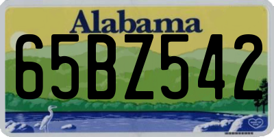 AL license plate 65BZ542