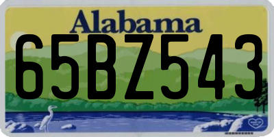 AL license plate 65BZ543