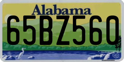 AL license plate 65BZ560