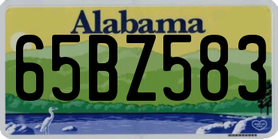 AL license plate 65BZ583