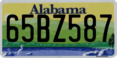 AL license plate 65BZ587