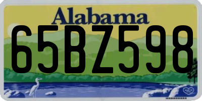 AL license plate 65BZ598