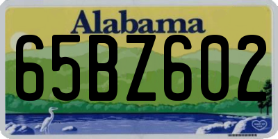 AL license plate 65BZ602