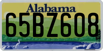 AL license plate 65BZ608