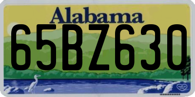 AL license plate 65BZ630