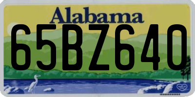 AL license plate 65BZ640