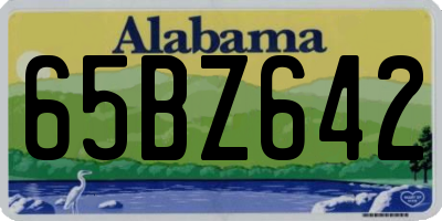 AL license plate 65BZ642