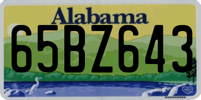 AL license plate 65BZ643