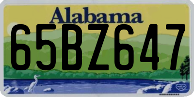 AL license plate 65BZ647