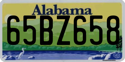 AL license plate 65BZ658
