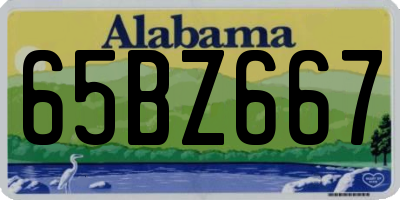 AL license plate 65BZ667