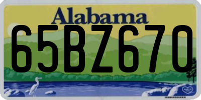 AL license plate 65BZ670
