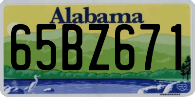 AL license plate 65BZ671