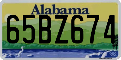 AL license plate 65BZ674