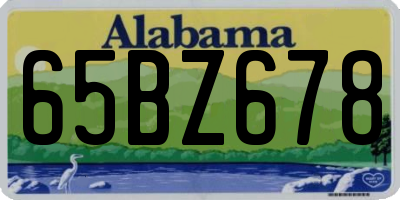 AL license plate 65BZ678