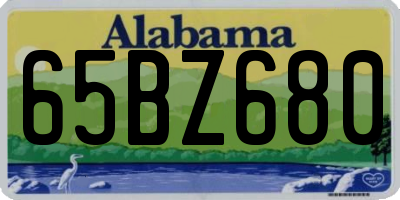 AL license plate 65BZ680