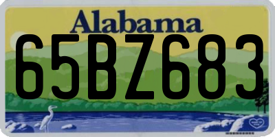 AL license plate 65BZ683
