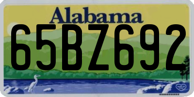 AL license plate 65BZ692